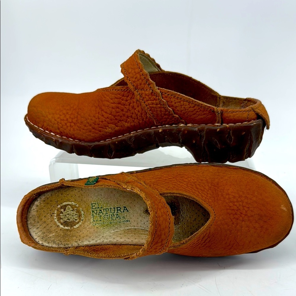 El Naturalista Burnt Orange Leather Slip-Ons